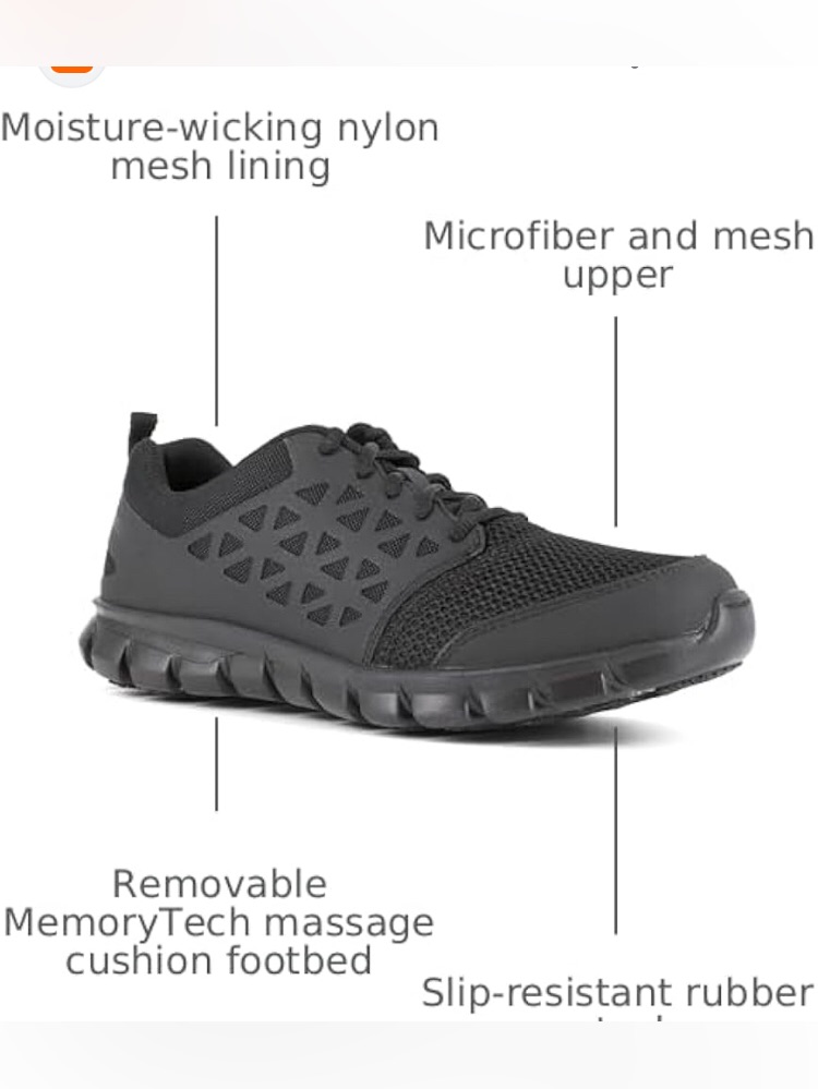 Reebok Men's Work Sublime Safety Cushion Composite Toe Work Size 11.5m